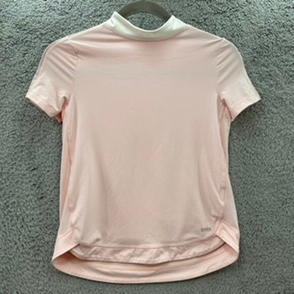 Dover Equestrian Horse Riding Shirt Pink Short Sleeve YOUTH Large Activewear - Picture 1 of 10